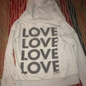 VS PINK zip up hoodie size L